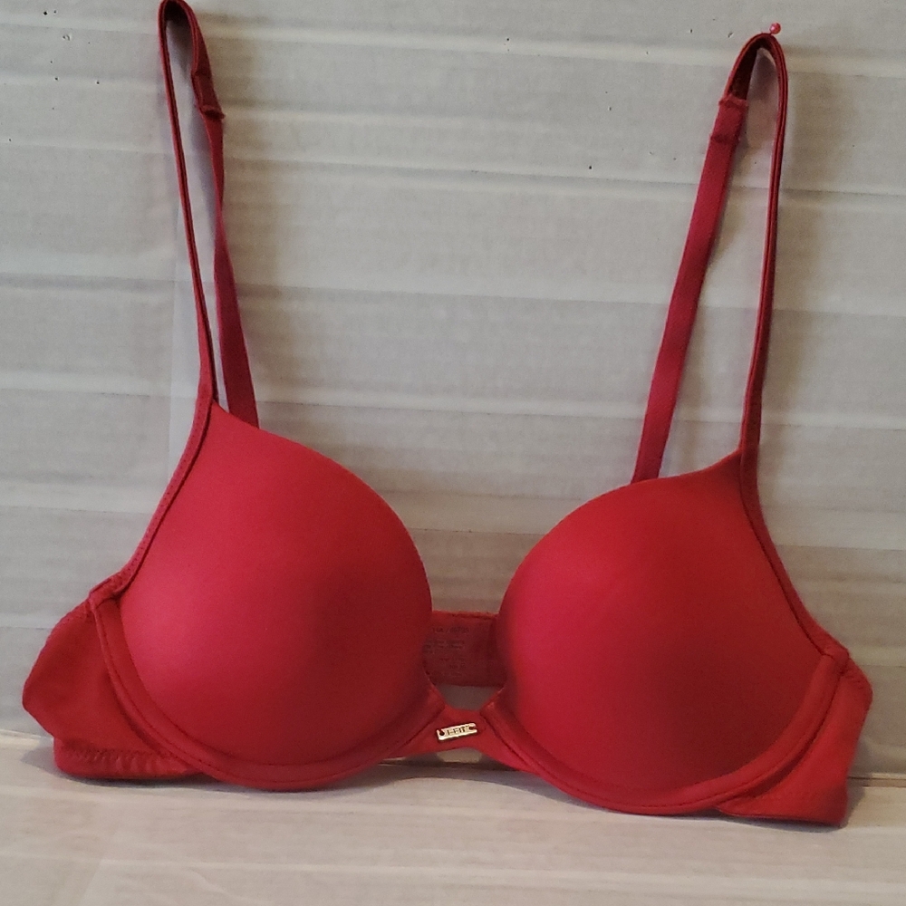 Self Expressions Push Up Underwired Red Women's Bra 34 A